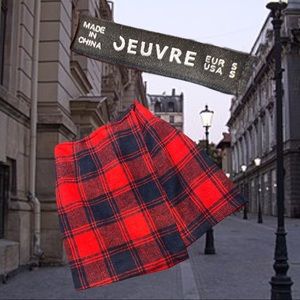 ❤️Thick plaid mini skirt